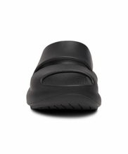 Load image into Gallery viewer, Black slide sandal on a white background