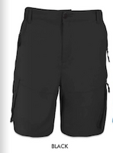Load image into Gallery viewer, Black shorts on a white background
