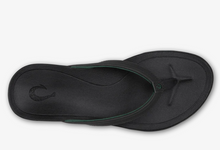 Load image into Gallery viewer, black flip flop with a  black sole on white back ground
