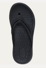Load image into Gallery viewer, Black sandal with textured sole on a white background
