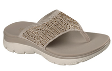 Load image into Gallery viewer, Gray sandal with rhinestone embellishments on a white background
