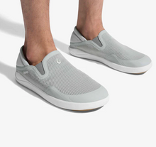 Load image into Gallery viewer, men wearing slip-on grey shoe
