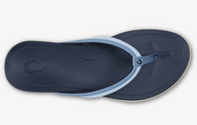 Load image into Gallery viewer, light blue strap flip flop with a white back ground
