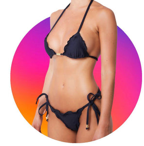 ZOEW RUFFLE TOP SWIMWEAR